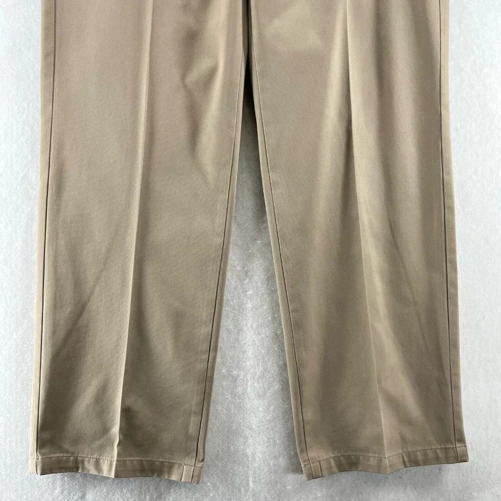 Dockers Pants Men 40x30 Chino Straight Fit Flat Front Stretch Twill Cotton Beige - Picture 3 of 11